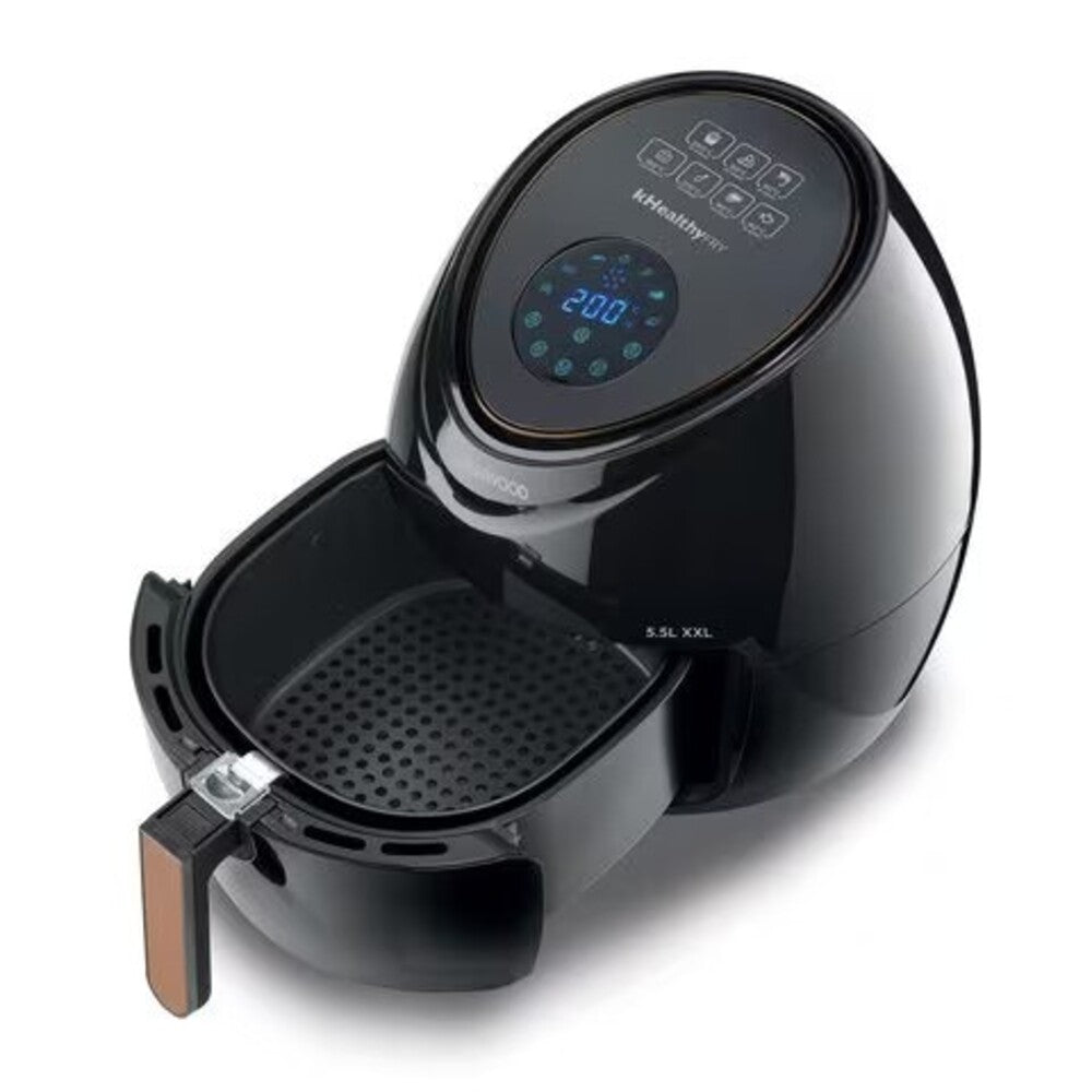Kenwood Air Fryer 1800 Watt 5.5 L Black HFP50.000BK. Kenwood Air Fryer 1800 Watt 5.5 L Black HFP50.000BK.